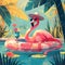 Stylish Flamingo Chill Session