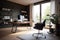 stylish and functional home office with sleek furniture, natural lighting, and ergonomic workspace