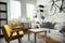 Stylish furniture in contemporary interior