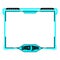 Stylish gaming frame overlay for the live streamer. Gamer stylish overlay for live streamers. Light blue color stylish live gaming