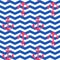 Stylish geometric seamless nautical pattern with anchors