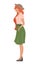 Stylish ginger haired girl semi flat color vector character