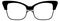 Stylish glasses frame. Black icon. Fashion accessory