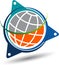 Stylish globe logo