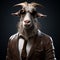 Stylish Goat In A Suit And Sunglasses - Hyper-detailed 3d Rendering