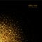 Stylish golden glitter round confetti on black vector background