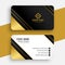 Stylish golden premium business card design template