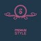 Stylish graceful monogram in Art Nouveau style