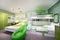 Stylish green children bedroom