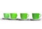 Stylish Green Coffee Cups