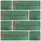 Stylish Green Collage Colored wooden planks