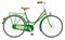 Stylish green ladies retro bike