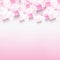 Stylish greeting card with pink 3d sakura flower