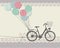 Stylish Greeting card with retro bicycle