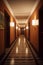 Stylish hallway interior in a hotel