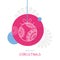 Stylish hanging X-mas ball for Merry Christmas celebration.