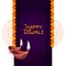 Stylish happy diwali diya greeting design background