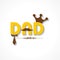 Stylish Happy Father\'s Day Greeting