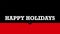 Stylish Happy Holidays Text on Red and Black Abstract Gradient