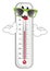Stylish and happy thermometer