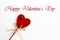Stylish heart with lady bird isolated for valentine`s day celeb