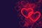 Stylish hearts bubble romantic love background design