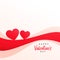 Stylish hearts and wave background for valentine`s day