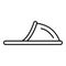 Stylish home slippers icon outline vector. Adorable cozy shoes