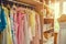 Stylish home wardrobe fashion aesthetic beauty thrifted clothing vintage modern luxury clothes garments room in