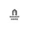 Stylish house and Rocket Logo, design template elements