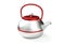 Stylish insulated plastic electric white kettle. 3d illustration, 3d rendering