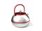 Stylish insulated plastic electric white kettle. 3d illustration, 3d rendering