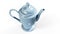 Stylish insulated plastic electric white kettle. 3d illustration, 3d rendering