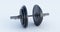 Stylish Iron Barbell, dumbbell isolated on white background. High resolution