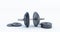 Stylish Iron Barbell, dumbbell isolated on white background. High resolution, Gym equipment