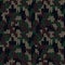Stylish knitted military camo. Green wool camouflage pattern . Seamless texture. Design for fabric printing. Vector background