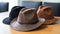 Stylish Leather Fedoras: Warm Tones, Attention To Detail