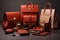 Stylish Leather Goods Gift Collection showcasing