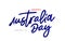 Stylish lettering - Happy Australia Day. January 26. A festive congratulatory banner for the National Australia Day