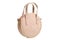 Stylish little beige round female handbag