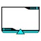 Stylish live game streaming overlay with cyan color shade. Stylish live streaming overlay frame. Screen overlay for live streamers