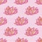 Stylish lotus flowers seamless pattern. Seamless decorative floral ornament