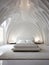 Stylish luxury full white bedroom