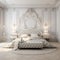 Stylish luxury full white bedroom