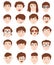 Stylish male people characters collection of various individuals portrait.
