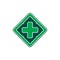 Stylish medical green logo icon