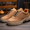 Stylish Men\\\'s Tan Leather Sneakers - Meticulous Design, Multiple Styles