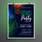 Stylish merry christmas party flyer poster template design