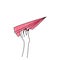 Stylish minimalist fashion icon for social networks, site, highlights. Linear illustration with hand launching paper plane