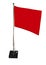 Stylish office bright red flag or red pennant